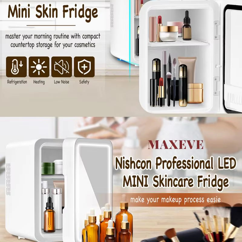 Colorful Beauty Fridge Skincare Refrigerator Thermoelectric Cooler and Warmer Refrigerator for Skincare Makeup Cosmetics