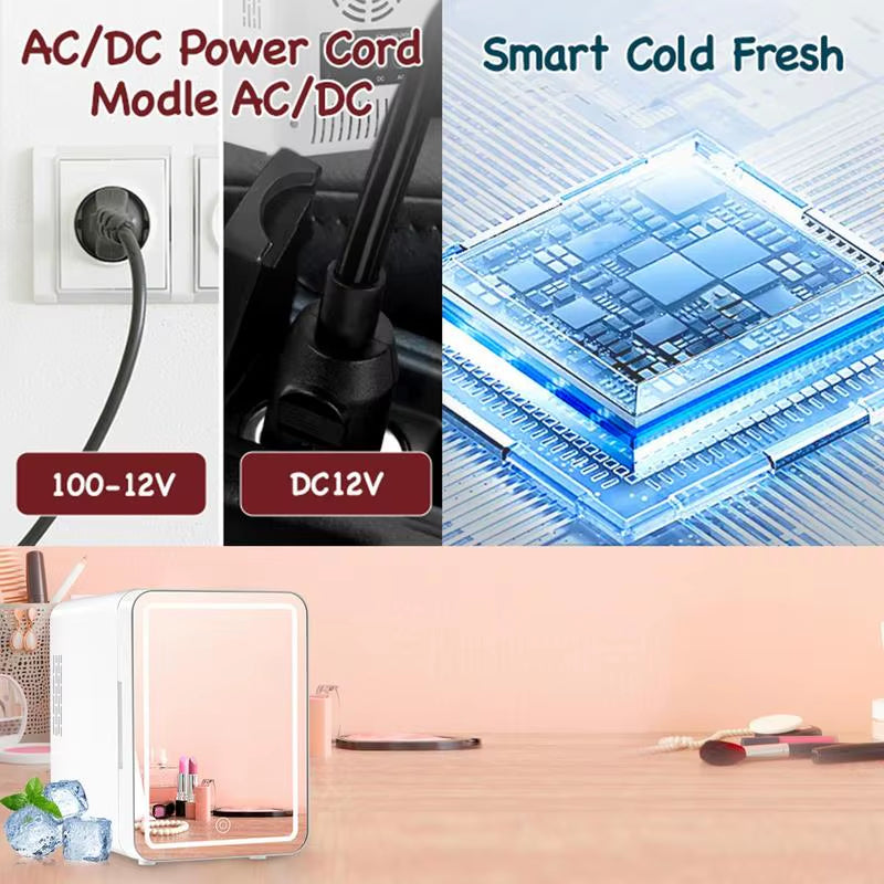 Colorful Beauty Fridge Skincare Refrigerator Thermoelectric Cooler and Warmer Refrigerator for Skincare Makeup Cosmetics